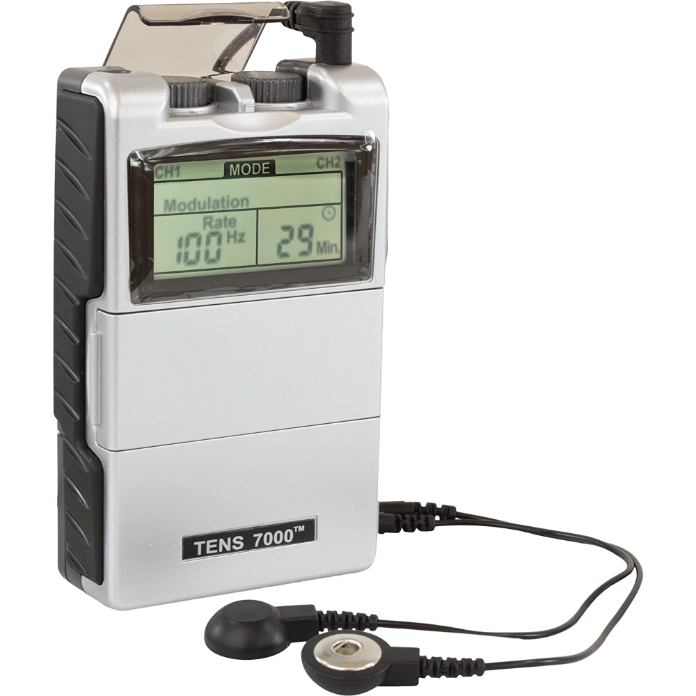 TENS 7000 TO GO 2ND EDITION BACK PAIN RELIEF SYSTEM WITH CONDUCTIVE BACK BRACE