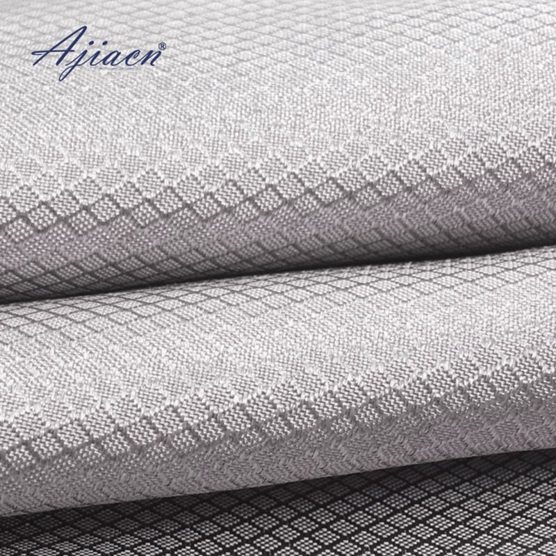 Ajiacn anti-electromagnetic radiation 100% silver fiber plaid cloth 5g communication EMF shielding clothing silver fiber cloth