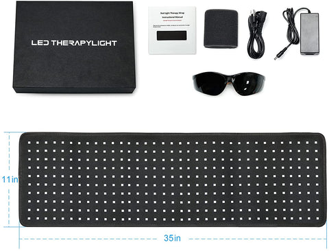 UTK Wearable Light Therapy Wrap 660nm LED Red Light and 850nm Near Infrared Light Therapy Pads