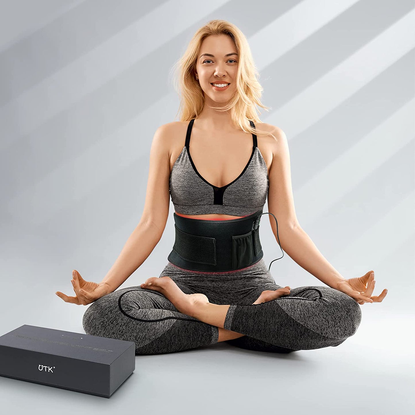 UTK Red Infrared Light Therapy Pads for Back Shoulder Pain Relief,LED 660＆850nm Wearable Wrap