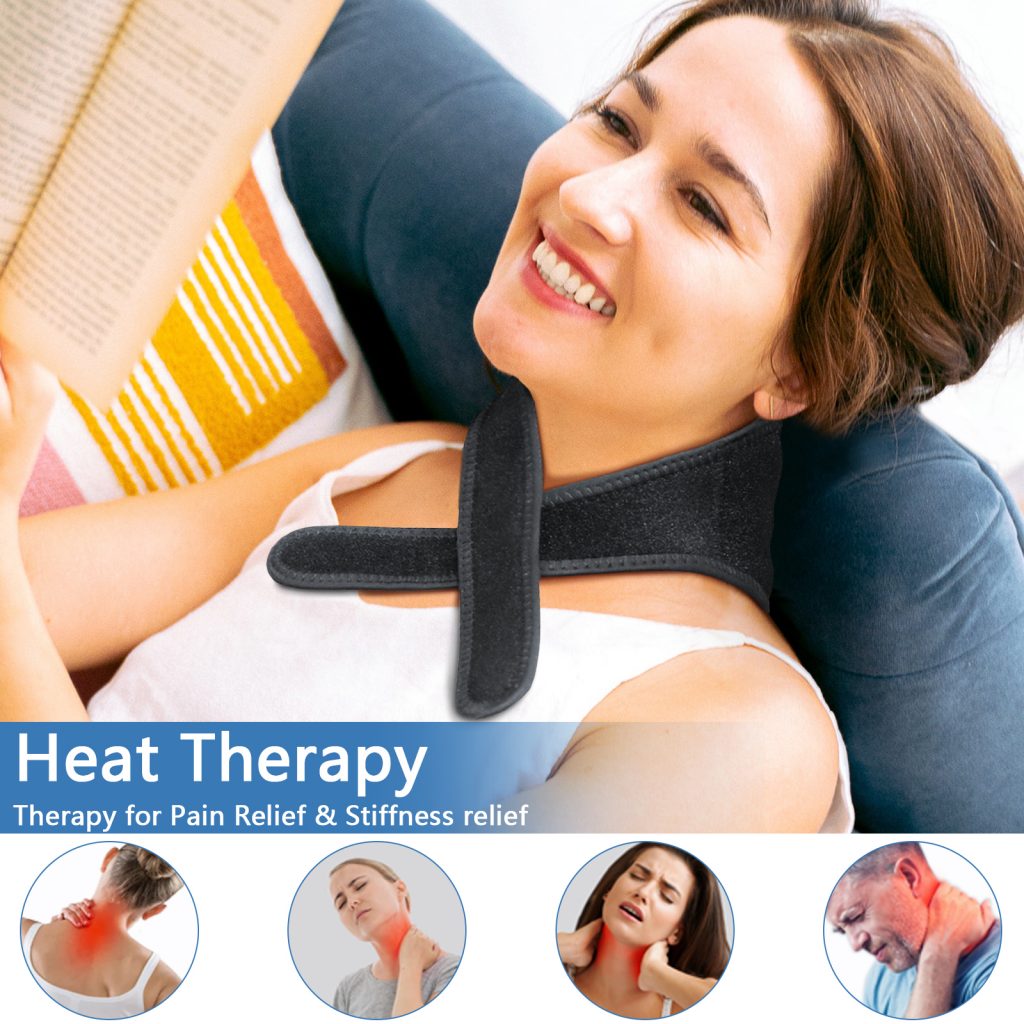 UTK Heated Neck Wrap with tourmaline beads for Neck Pain Relief