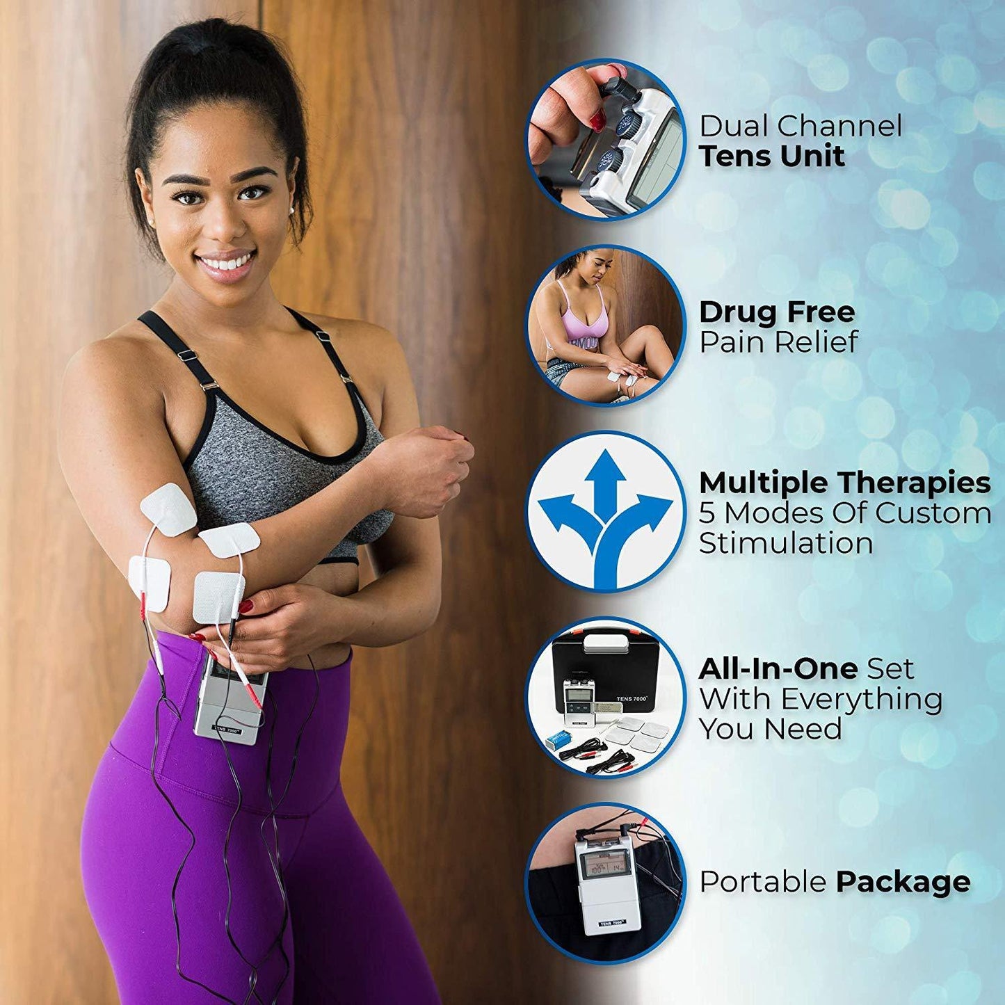 TENS 7000 COMPLETE PAIN RELIEF BUNDLE