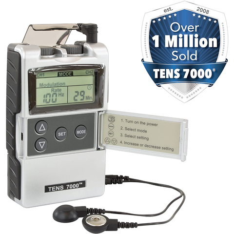 TENS 7000 TO GO 2ND EDITION BACK PAIN RELIEF SYSTEM WITH CONDUCTIVE BACK BRACE