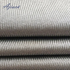 Anti-electromagnetic radiation knitted 100% silver fiber fabric 5g communication EMF shielding clothing silver fiber cloth