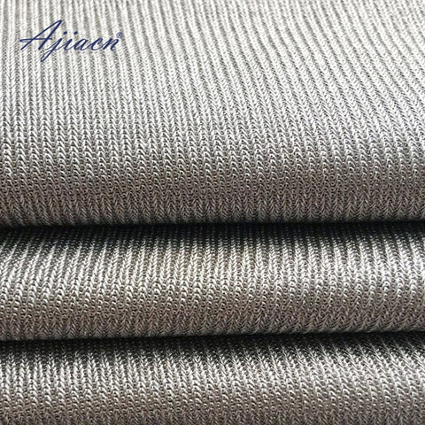 Anti-electromagnetic radiation knitted 100% silver fiber fabric 5g communication EMF shielding clothing silver fiber cloth