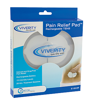 Viverity Pain Relief Pad, Rechargeable Wireless TENS Unit